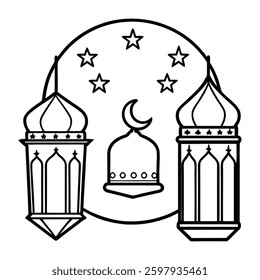 ramadan desigm vector white background art