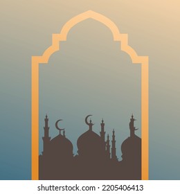 ramadan design mosque vector design