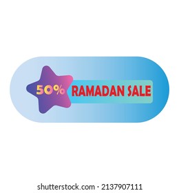 Ramadan discount, with dark theme. Suitable for use as a graphic resource for banners, in order to increase sales during the holidays