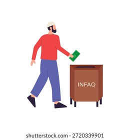 Ilustración vectorial de donación de Ramadán EPS 10 File    