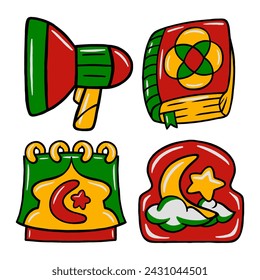Ramadan Doodle Element Vector Illustration