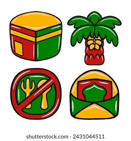 Ramadan Doodle Element Vector Illustration