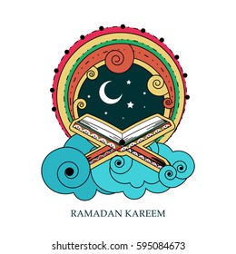 ramadan doodle greeting card