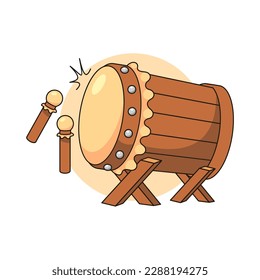 Ramadan drum or bedug vector illustration with simple design