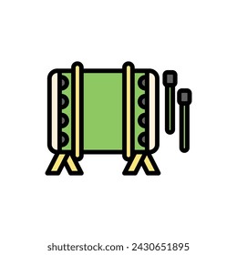Ramadan Drum Icon Vector Illustration