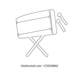 Ramadan Edition Bedug Indonesian Image Simple Minimalist Vector