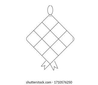 Ramadan Edition Simple Ketupat Image, Vektorillustration