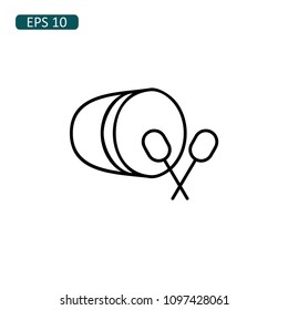 Ramadan or Eid Al-Fitr drum, it’s called “Bedug” in Bahasa Indonesia - Vector