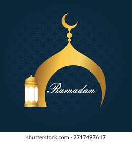 Ramadán y Eid al-Fitr diseño de tema, fondo islámico con. Ilustración vectorial