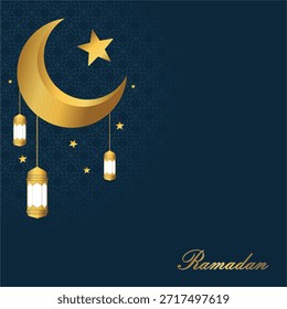 Ramadan and Eid al-Fitr theme design, Islamic background with. Vector illustration