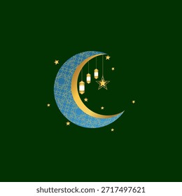 Ramadán y Eid al-Fitr diseño de tema, fondo islámico con. Ilustración vectorial