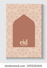 Ramadan and Eid greeting cards background with copy space,Eid Al-Fitr Mubarak, Ramadan Kareem, Islamic Style Greeting Background Collection with Arabic Ornaments in Modern design with geometric shape.