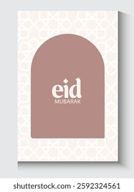 Ramadan and Eid greeting cards background with copy space,Eid Al-Fitr Mubarak, Ramadan Kareem, Islamic Style Greeting Background Collection with Arabic Ornaments in Modern design with geometric shape.