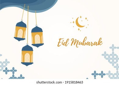 Ramadan eid mubarak card design
