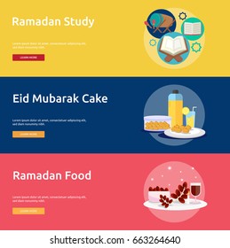 Ramadan and Eid Mubarak Conceptual Banner