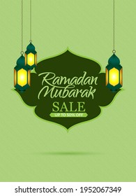Ramadan and Eid Mubarak vector greeting background for banner, Flyer, social media, print, poster, web.