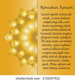 Ramadan Eid wish card vector illustration. Ramadhan festive concept.