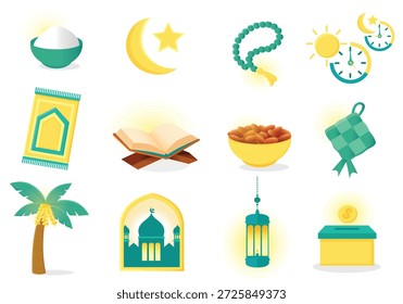 Ilustração de desenho animado de vetor de elemento de Ramadã.