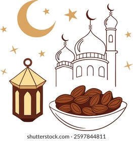 Ramadan Element Vector Designs illustration 