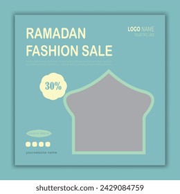 Ramadan fashion sale social media banner post template