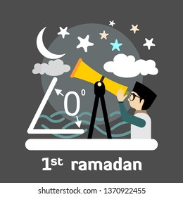 Ramadan and Fasting Conceptual Design Illustration Template - Vector