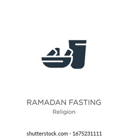 Ramadan fasting icon vector. Trendy flat ramadan fasting icon from religion collection isolated on white background. Vector illustration can be used for web and mobile graphic design, logo, eps10