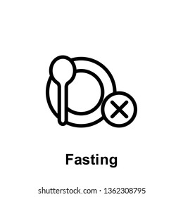 Ramadan fasting outline icon. Element of Ramadan day illustration icon. Signs and symbols can be used for web, logo, mobile app, UI, UX