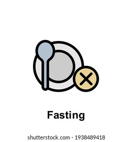 Ramadan fasting outline icon. Element of Ramadan day illustration icon. Signs and symbols can be used for web, logo, mobile app, UI, UX