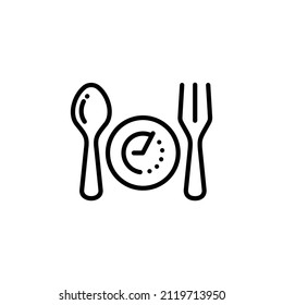 Ramadan Fasting Umriss Symbol Vektorgrafik. Fastensymbol-Vektorgrafik