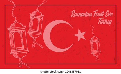 Ramadan Feast Eve Turkey Background. Vector Illustration EPS 10