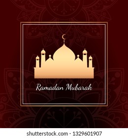 Ramadan festival card design vector