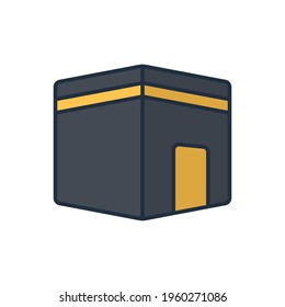 Ramadan filled kabah icon vector illustration design, this vector is suitable for icons, logos, illustrations, stickers, books, covers, etc.