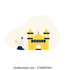 Ramadan-Konzept für flache Design-Illustration