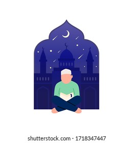Ramadan flat design illustration concept