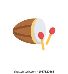Ramadan flat drum icon vector illustration design, this vector is suitable for icons, logos, illustrations, stickers, books, covers, etc.
