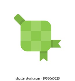 Diseño de imagen vectorial de icono de ketupat plano de Ramadán, este vector es adecuado para iconos, logos, ilustraciones, pegatinas, libros, portadas, etc.