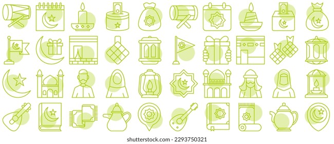 Ramadan in flat style isolated