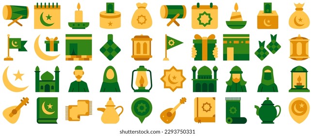 Ramadan in flat style isolated