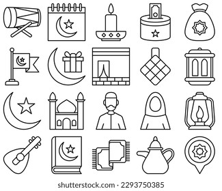 Ramadan in flat style isolated