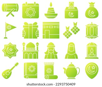 Ramadan in flat style isolated