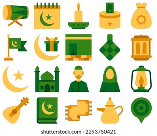 Ramadan in flat style isolated