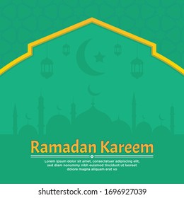 Ramadan flyer concept template Background Vector Illustration