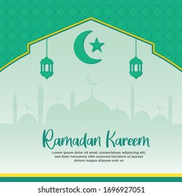 Ramadan flyer concept template Background Vector Illustration