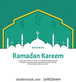 Ramadan flyer concept template. Background Vector Illustration