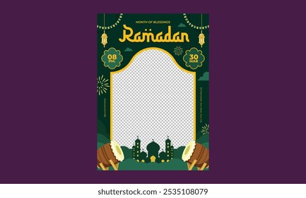 Ramadan Flyer. Vector illustration design for Poster, Banner, Flyer, Greeting, Card, Post, Cover.