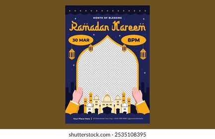 Ramadan Flyer. Vector illustration design for Poster, Banner, Flyer, Greeting, Card, Post, Cover.