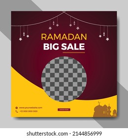 ramadan food banner ads. editable ramadan social media post template.