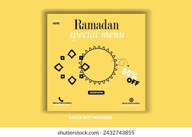 Ramadan food offer social media post offer banner design 
