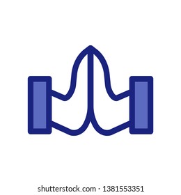 Ramadan forgive pray peace Vector Flat Icons. Editable Stroke and color.