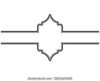 Ramadan Frame Background Black and White